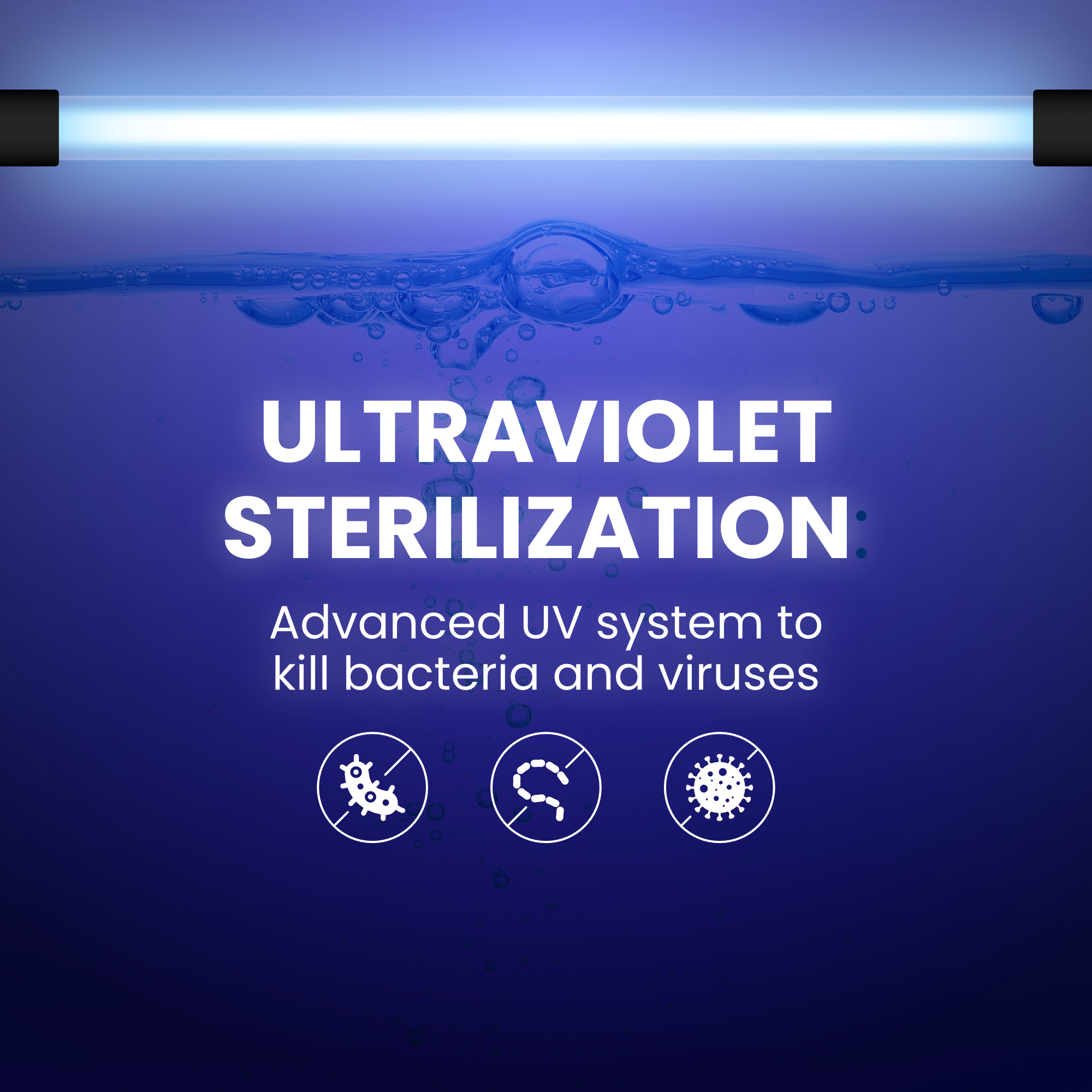 UVC sterilization inside the LifeWell S20